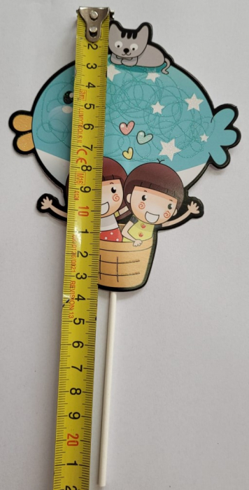 Set 5 decoratiuni tort si briose balon zburator albastru [7]