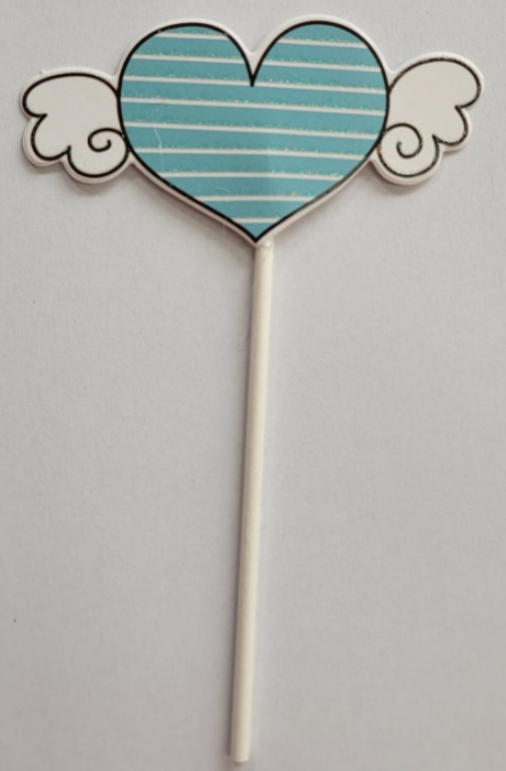 Set 5 decoratiuni tort si briose balon zburator albastru [3]