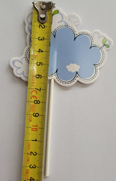 Set 5 decoratiuni tort si briose balon zburator albastru [8]