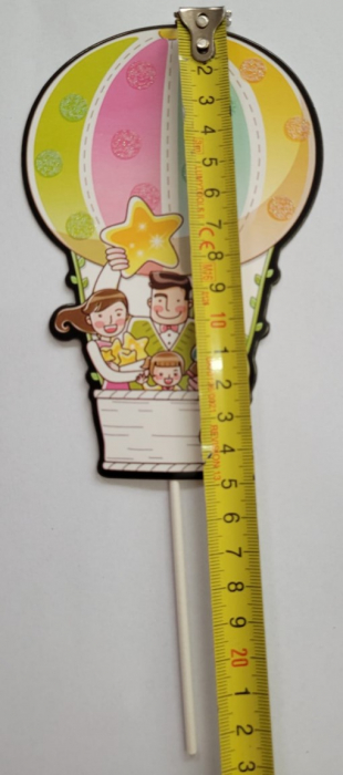 Set 5 decoratiuni tort si briose balon zburator roz [10]