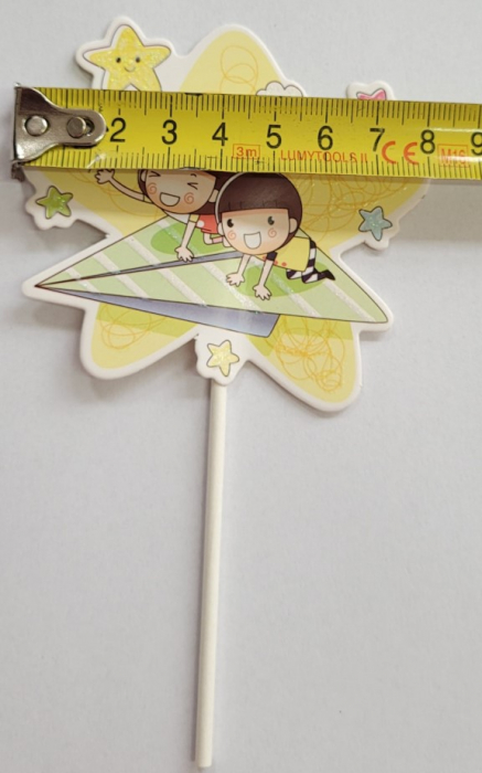 Set 5 decoratiuni tort si briose balon zburator roz [8]