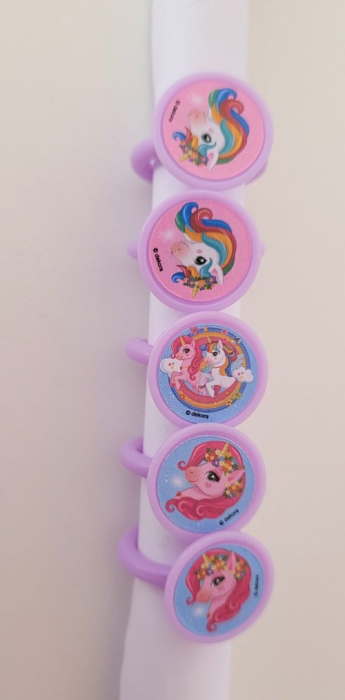 Set 5 inele unicorn mov 3 cm [3]