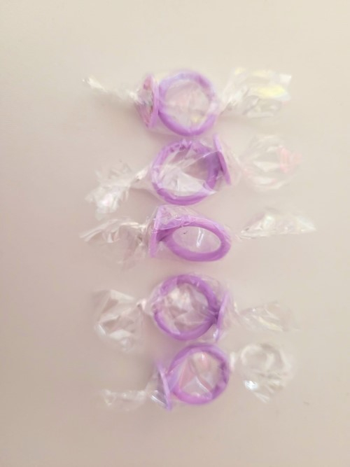 Set 5 inele unicorn mov 3 cm [6]