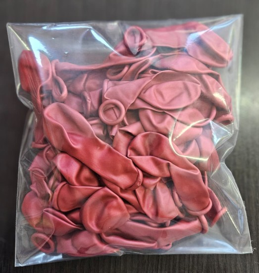 Set 50 baloane chrome rosu 13 cm [2]