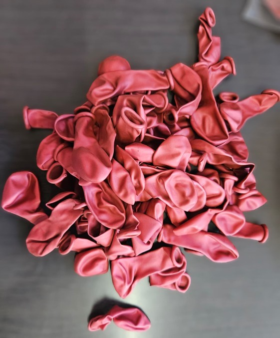 Set 50 baloane chrome rosu 13 cm [3]