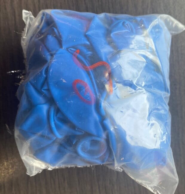 Set 50 baloane latex albastru 23 cm [6]