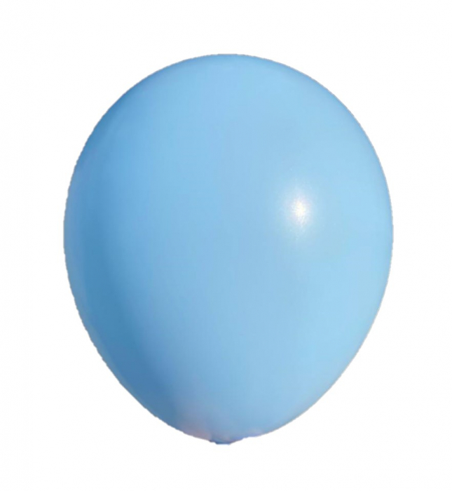 Set 50 baloane latex albastru macaron 12 cm