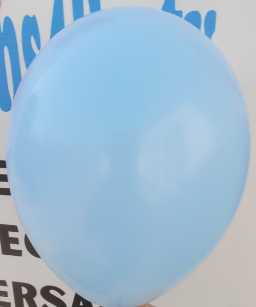 Set 50 baloane latex macaron albastru 30 cm [3]