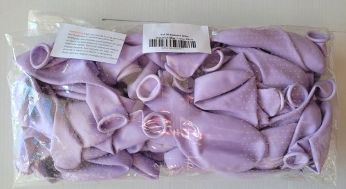 Set 50 baloane latex macaron liliac / mov 30 cm [6]