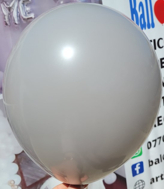 Set 50 baloane latex retro gri 25 cm [4]