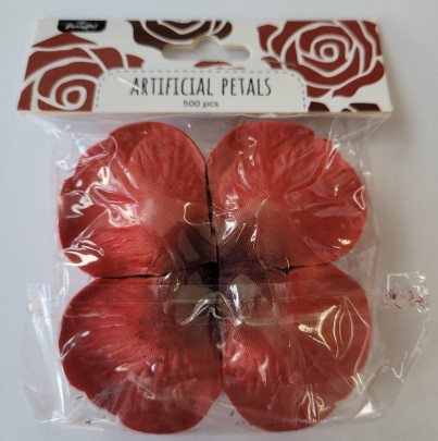 Set 500 petale rosii plastic 5 cm [3]