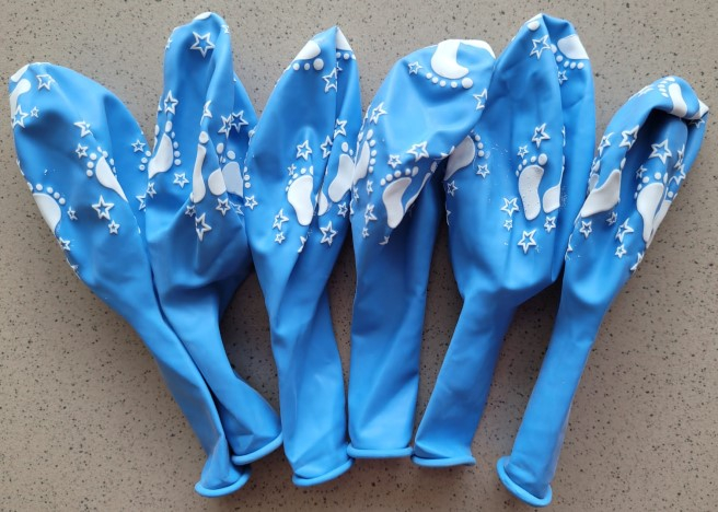 Set 6 baloane albastre cu piciorus 30 cm [5]