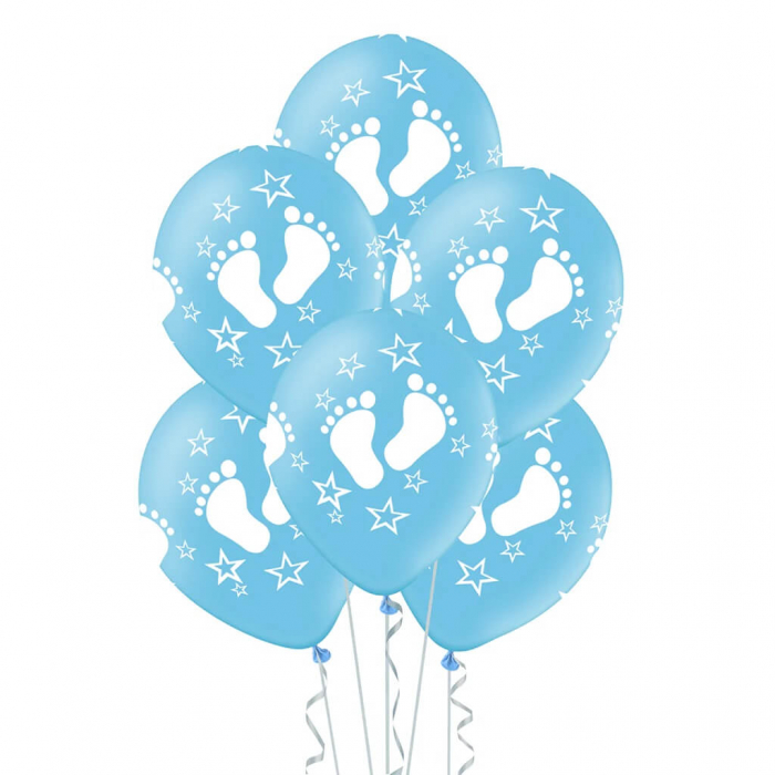 Set 6 baloane albastre cu piciorus 30 cm [2]
