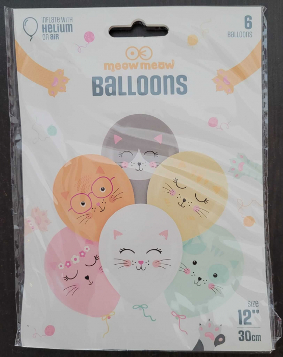 Set 6 baloane de latex pisici 30 cm [10]