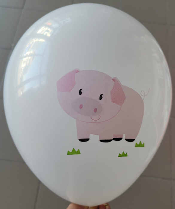 Set 6 baloane latex animalute ferma 30 cm [4]
