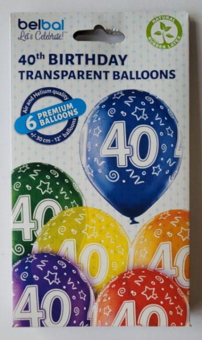 Colorate La multi ani 40 de baloane 6 bucati 12 inch (30 cm) [9]
