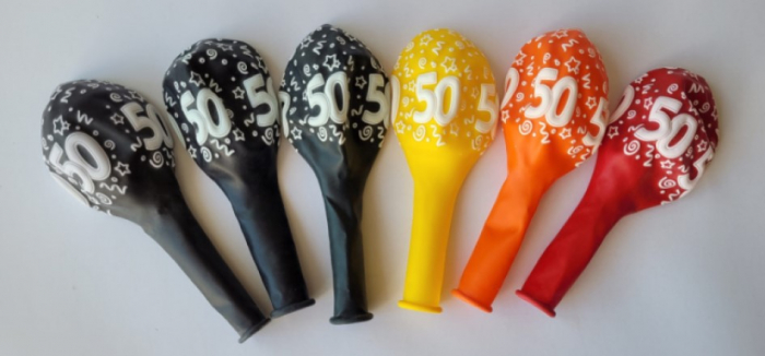 Set 6 baloane latex aniversare 50 ani 30cm [2]