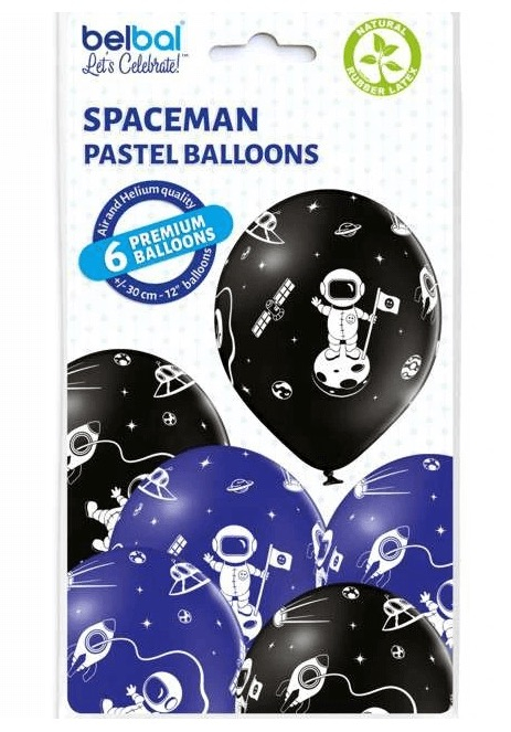 Set 6 baloane latex Astronaut 30 cm [7]