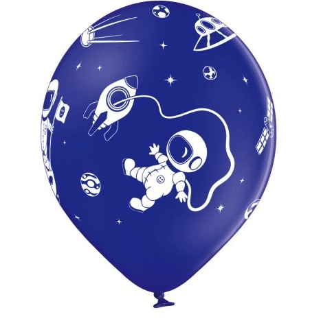 Set 6 baloane latex Astronaut 30 cm [4]