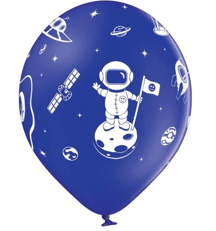 Set 6 baloane latex Astronaut 30 cm [2]