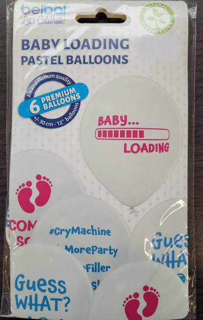 Set 6 baloane latex Baby Loading Boy or Girl 30 cm [7]