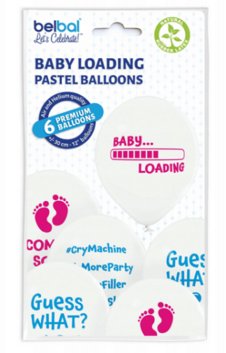 Set 6 baloane latex Baby Loading Boy or Girl 30 cm [8]