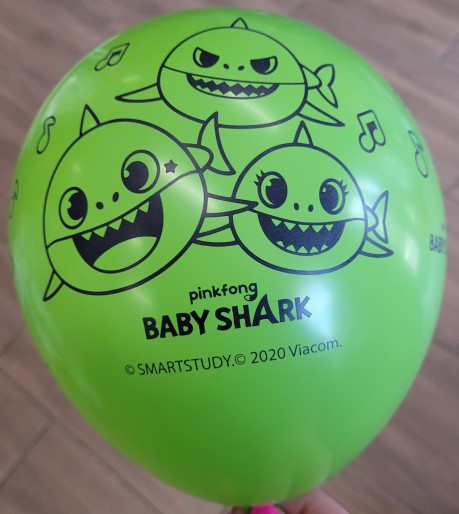 Set 6 baloane latex Baby Shark 27.5 cm [2]