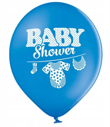 Set 6 baloane latex Baby Shower Baiat 27 cm [3]