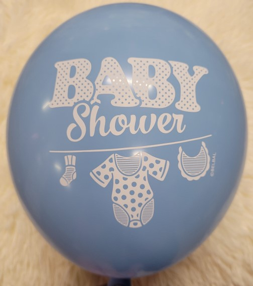 Set 6 baloane latex Baby Shower Baiat 27 cm [6]