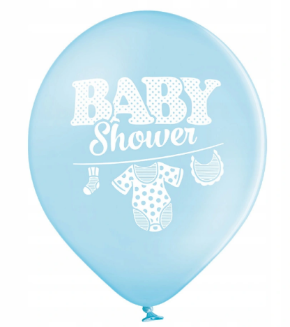 Set 6 baloane latex Baby Shower Baiat 27 cm [2]