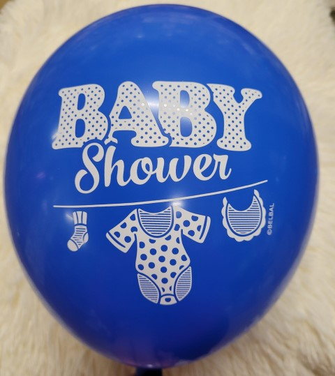 Set 6 baloane latex Baby Shower Baiat 27 cm [5]
