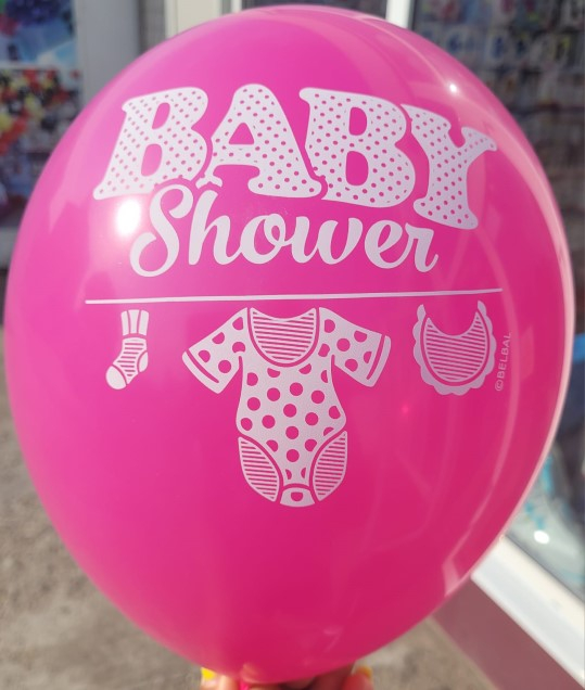 Set 6 baloane latex Baby Shower Fata 27 cm [5]
