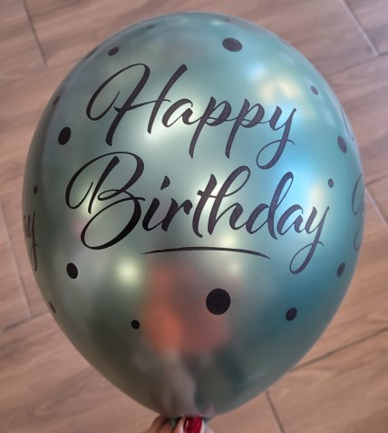 Set 6 baloane latex chrom Happy Birthday 30 cm [3]