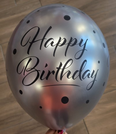 Set 6 baloane latex chrom Happy Birthday 30 cm [7]