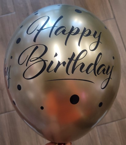 Set 6 baloane latex chrom Happy Birthday 30 cm [4]