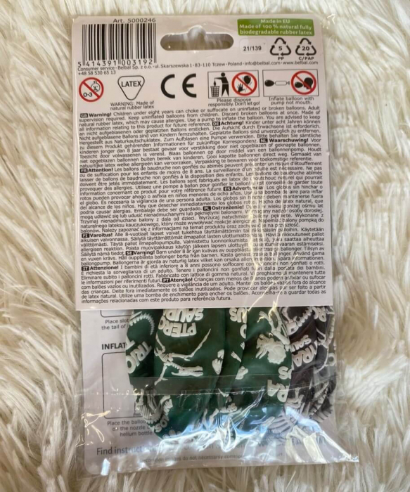 Set 6 baloane latex Dinozaur schelet 30 cm [14]