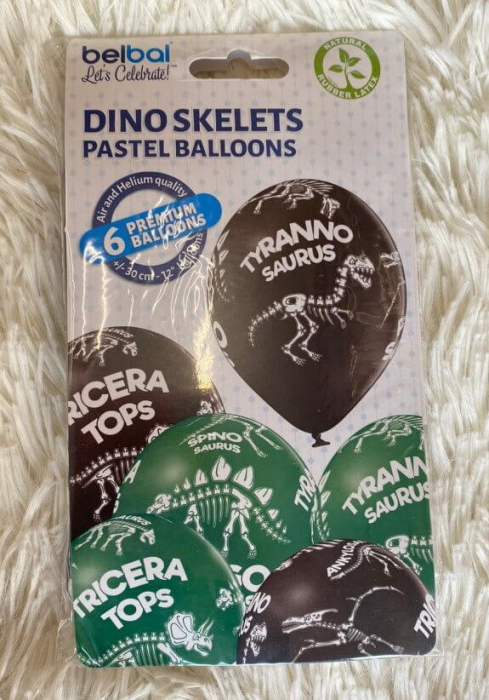 Set 6 baloane latex Dinozaur schelet 30 cm [13]