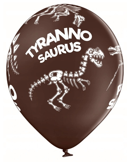 Set 6 baloane latex Dinozaur schelet 30 cm [7]