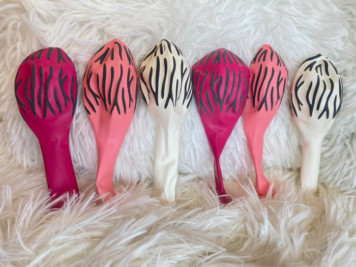 Set 6 baloane latex dungi zebra 30 cm [6]