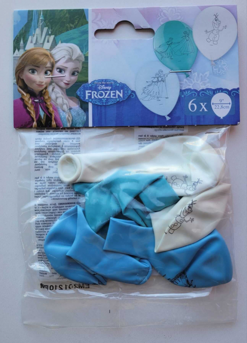 Set 6 baloane latex Frozen Multicolor 23 cm [7]