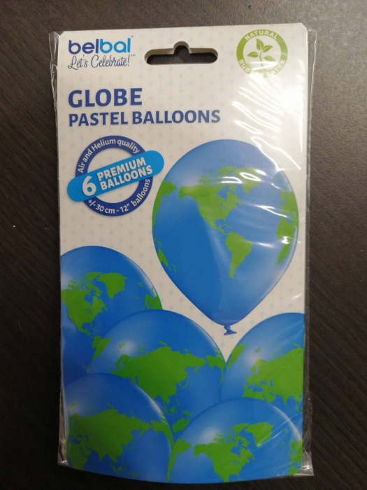 Set 6 baloane latex glob pamantesc 30 cm 5414391042733 [6]