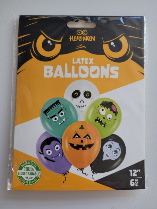 Set 6 baloane latex Halloween 30 cm [3]