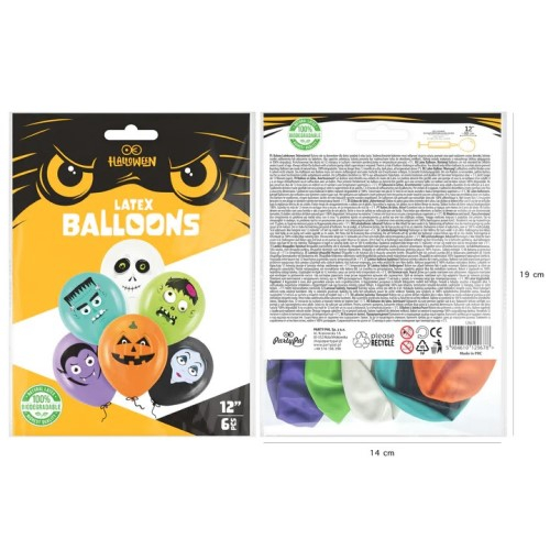 Set 6 baloane latex Halloween 30 cm [4]