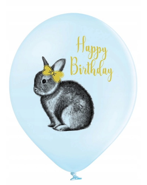 Set 6 baloane latex Happy Birthday animalute 30 cm [4]