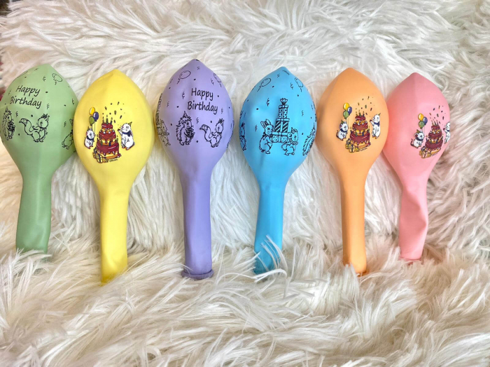 Set 6 baloane latex Happy Birthday tort 30 cm [3]