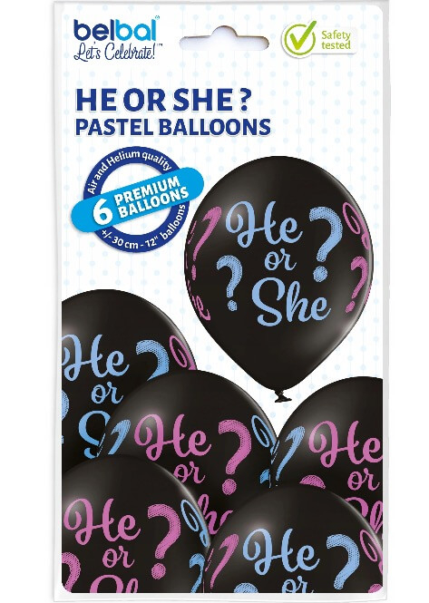 Set 6 baloane latex dezvaluire sex bebe He or She 30 cm [8]