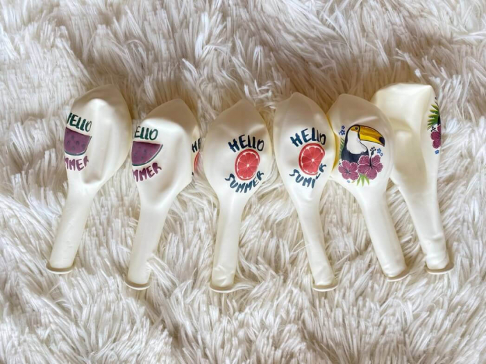 Set 6 baloane latex Hello Summer/Vara 30 cm [8]