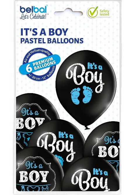 Set 6 baloane latex It's a boy 30 cm [4]