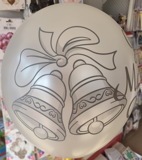 Set 6 baloane latex Just Married clopotel 30 cm [6]
