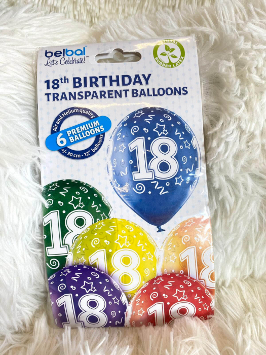 Set 6 baloane latex majorat multicolor 18 ani 30 cm [11]